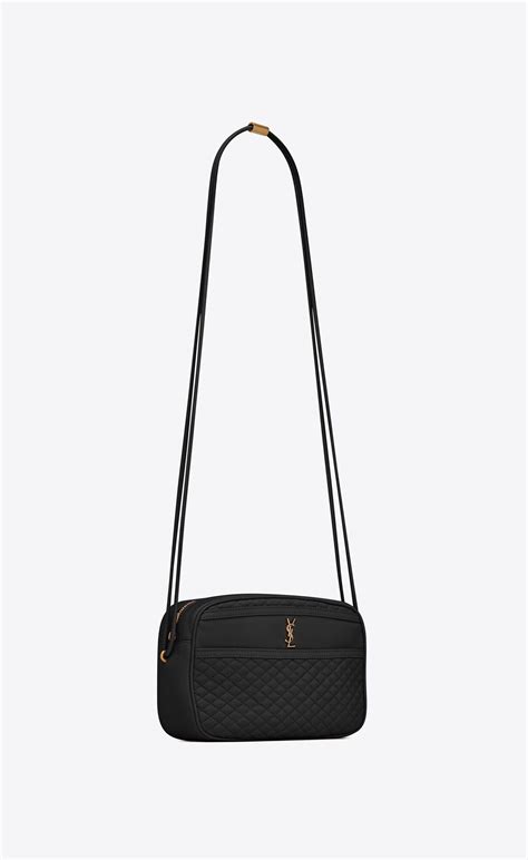 victoire camera bag ysl|SAINT LAURENT Lambskin Quilted Victoire Camera Bag Black .